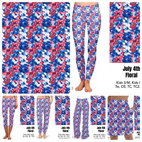 July 4th Floral capris and skorts with pockets