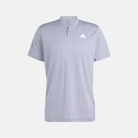 Adidas Club Tennis Henley Men's Tennis Shirt -Silver Violet