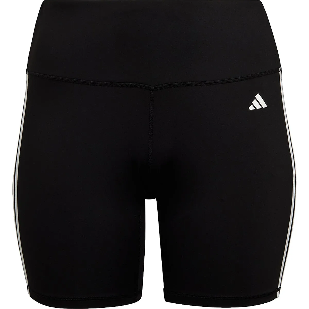 adidas Women's Training Essentials 3-Stripes High-Waisted Short Leggings (Plus Size)