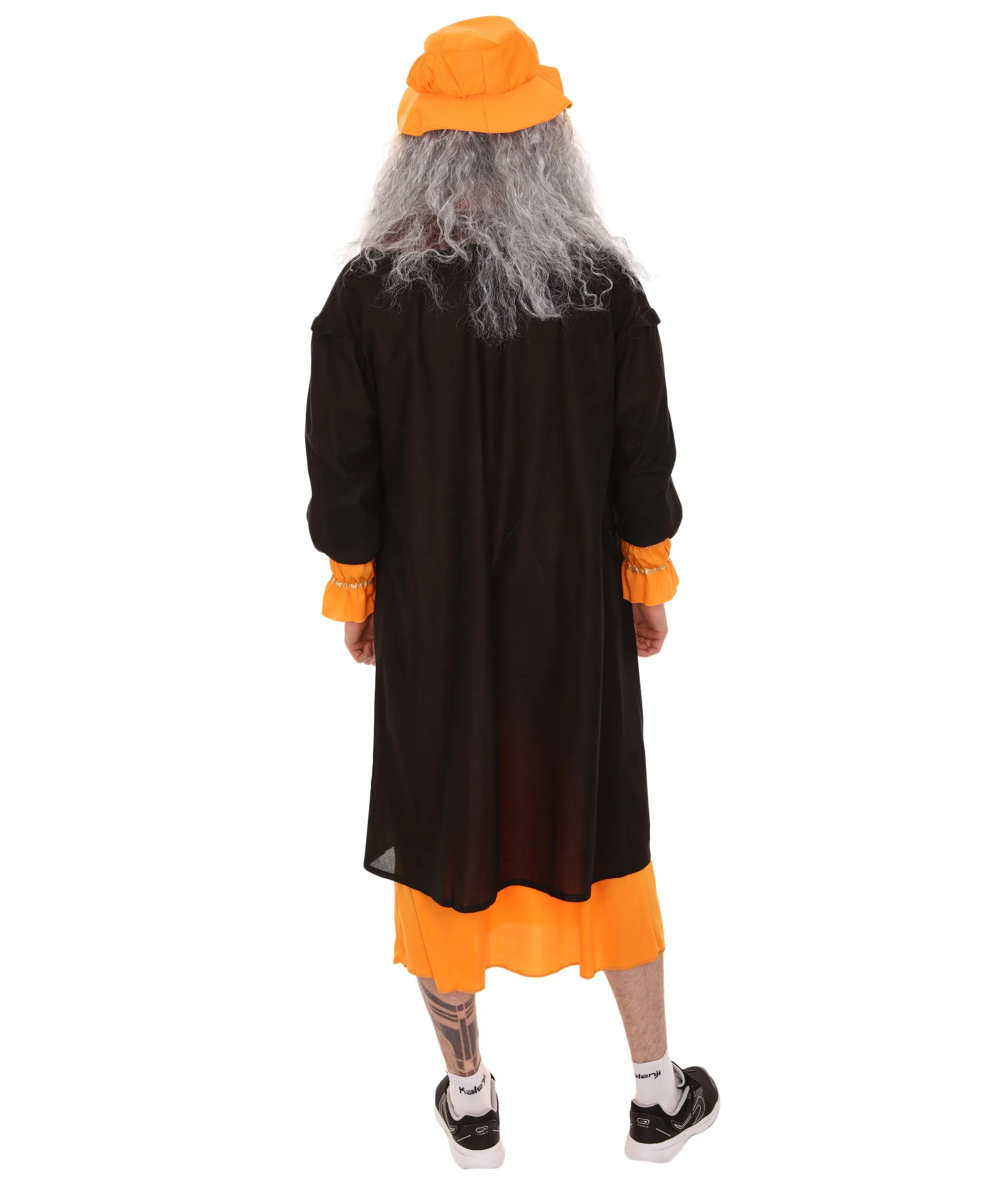 Adult Men's Leonardo Da Vinci Painter Artitst 4Pc Costume | Orange Cosplay Costume