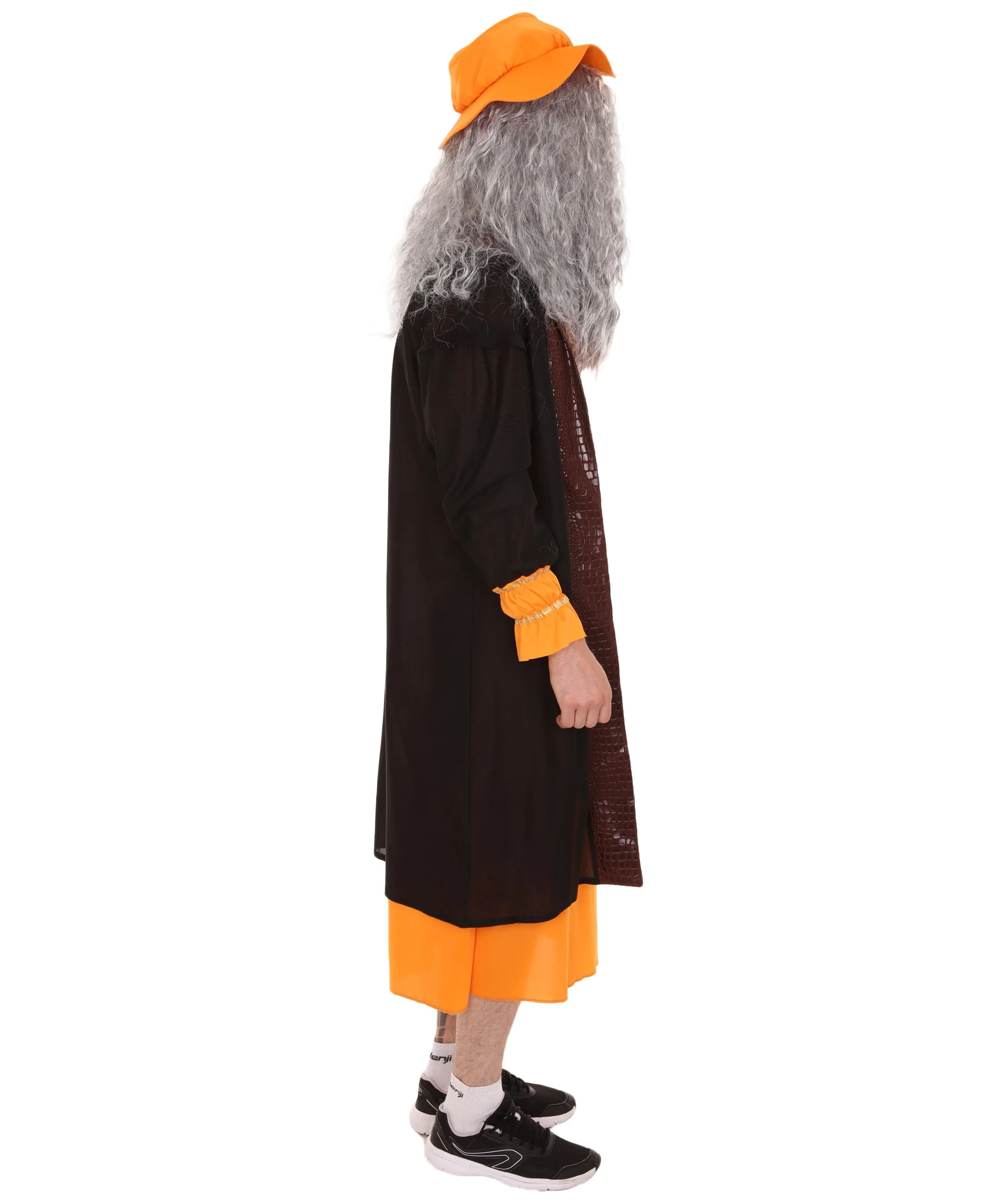 Adult Men's Leonardo Da Vinci Painter Artitst 4Pc Costume | Orange Cosplay Costume