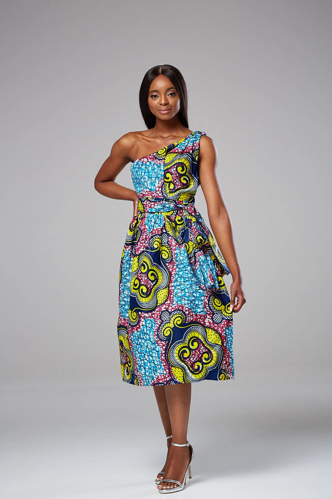 African Print Ankara Infinity Multiway Midi Dress - NOVA