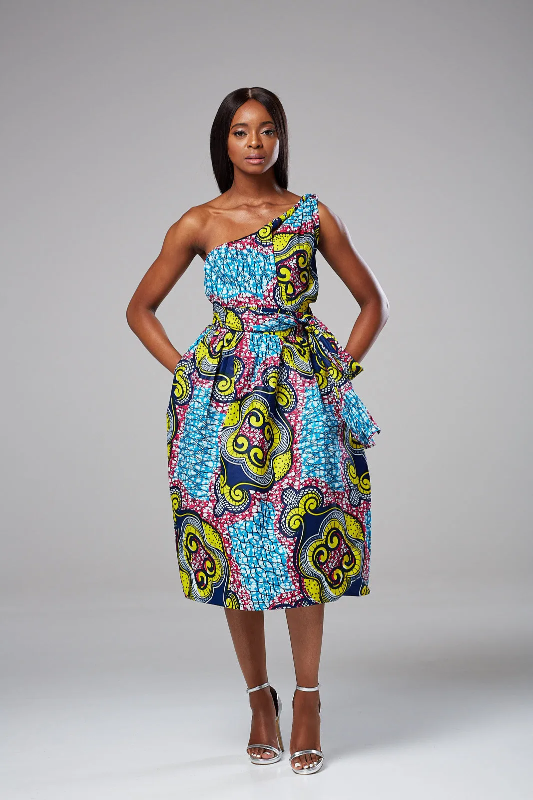 African Print Ankara Infinity Multiway Midi Dress - NOVA