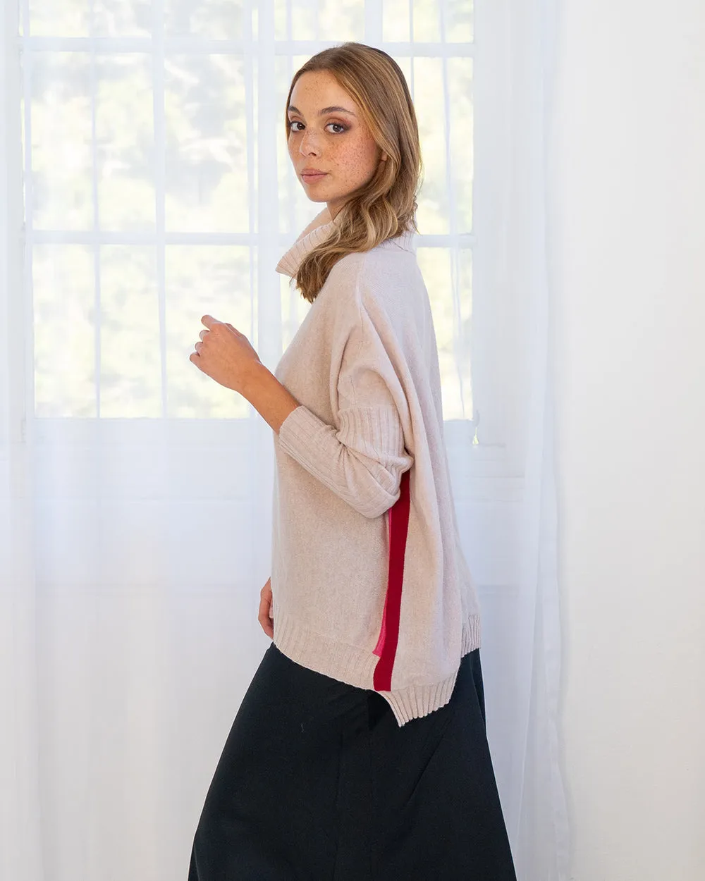 Arlington Milne Sinead Cashmere Knit - Speed Stripe Blush & Pink