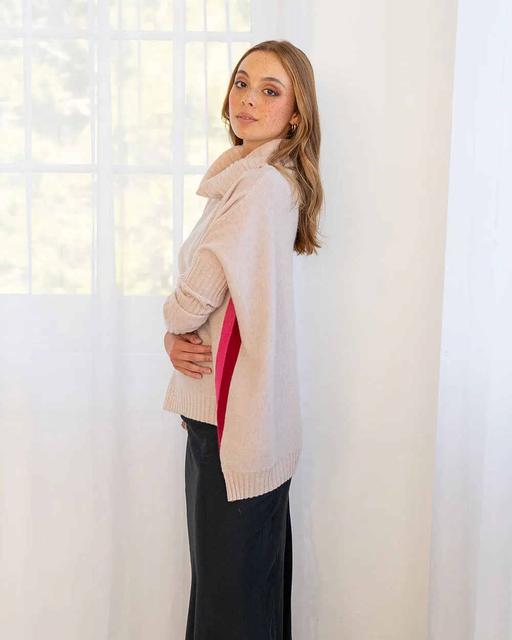 Arlington Milne Sinead Cashmere Knit - Speed Stripe Blush & Pink