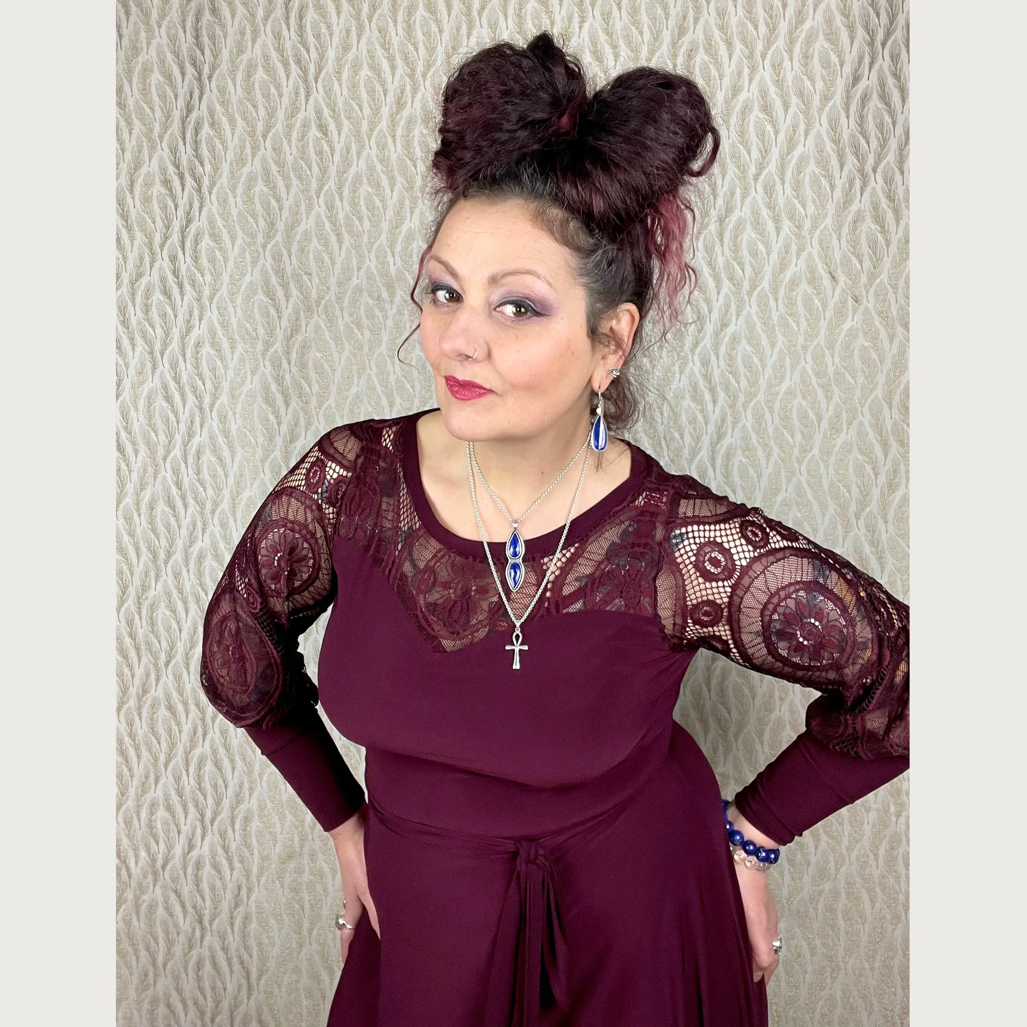 AUSET GODDESS DRESS | Merlot Lace versions