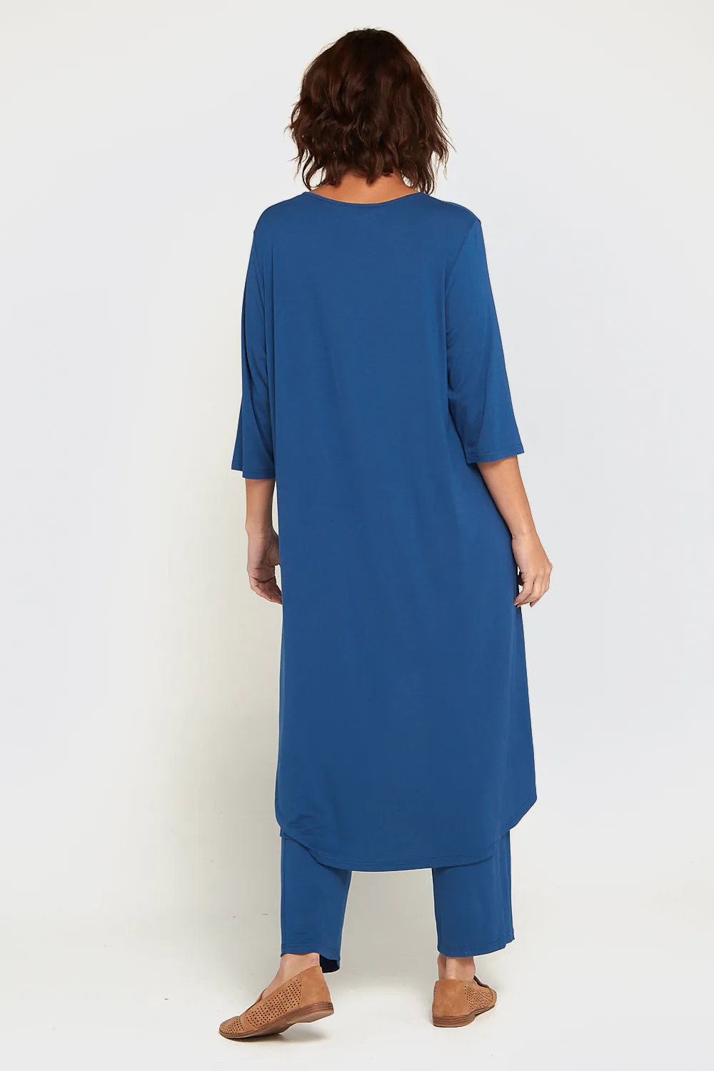 Ayana Smooth Tunic Top - Denim