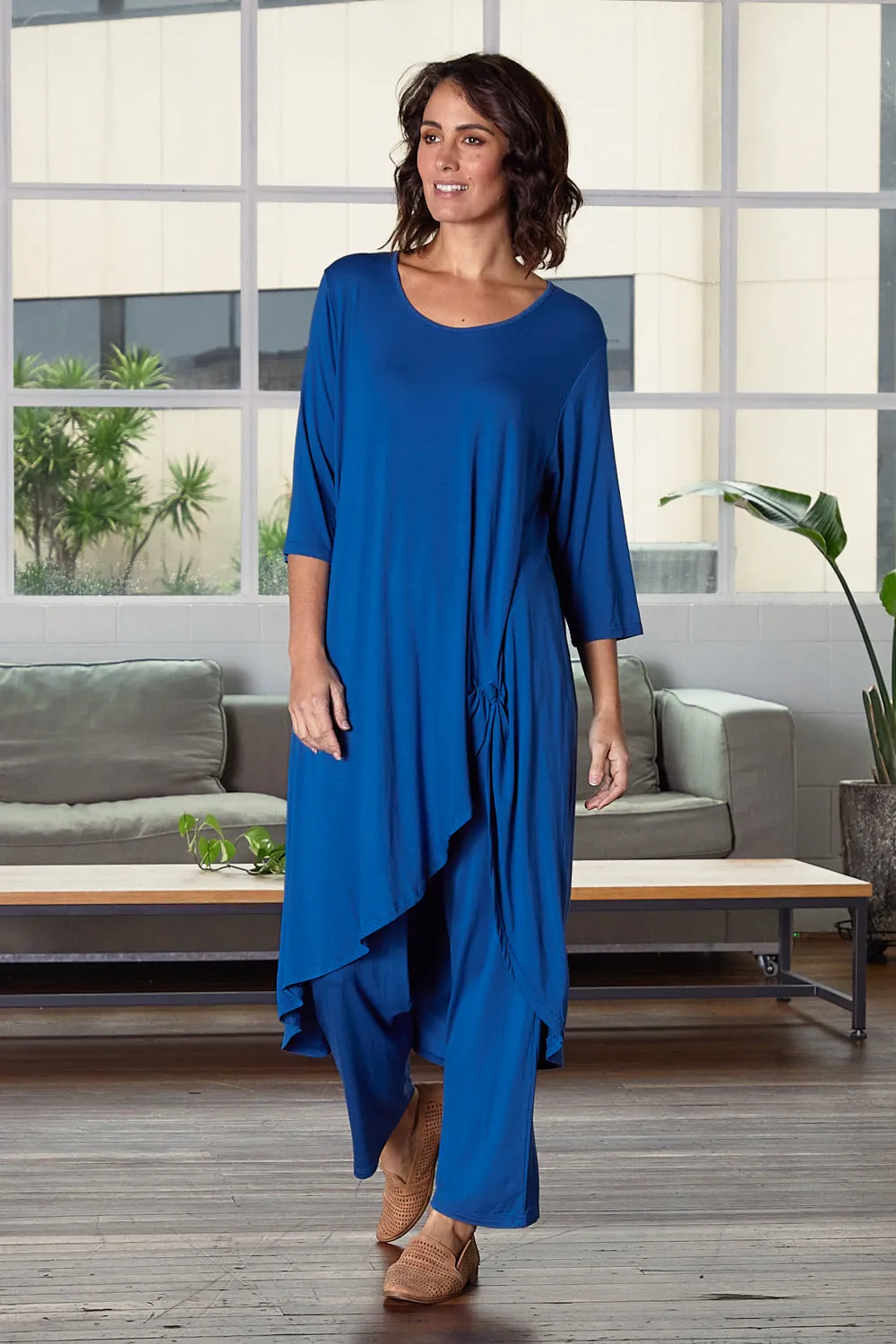 Ayana Smooth Tunic Top - Denim