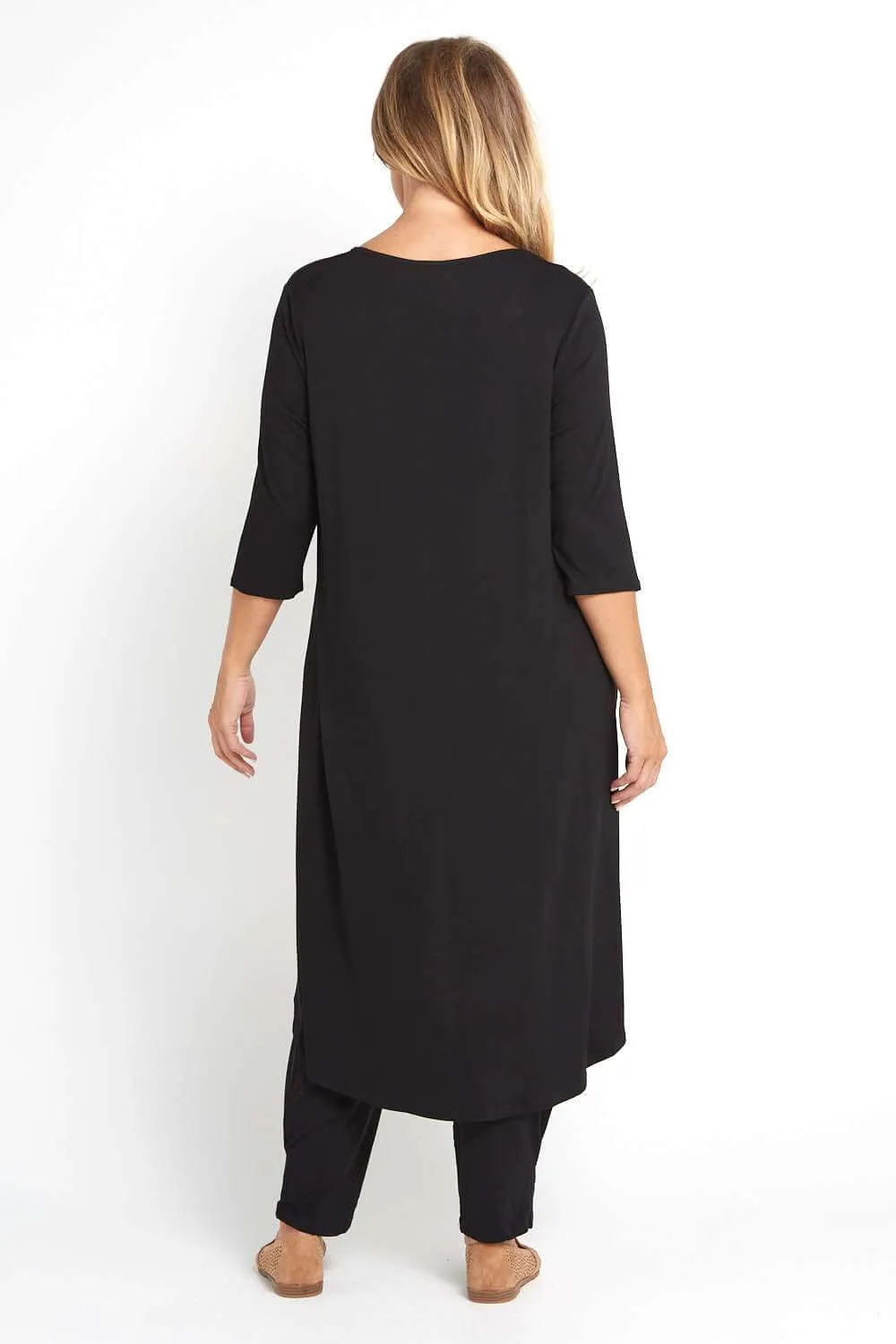 Ayana Tunic Top - Black