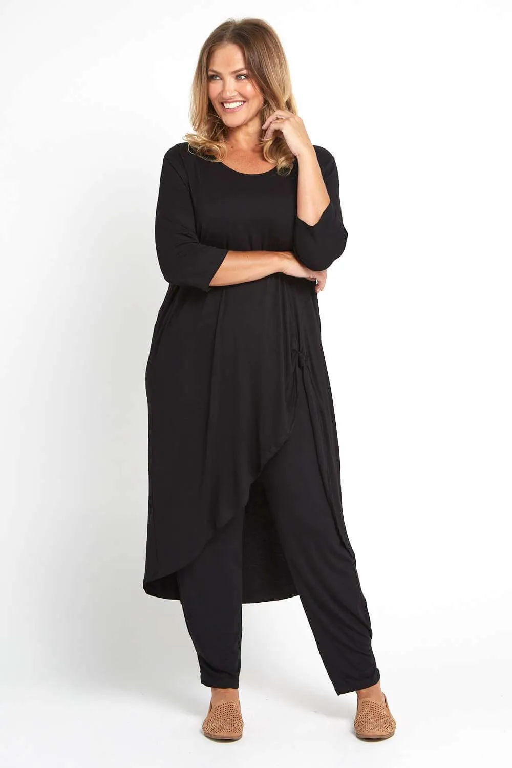 Ayana Tunic Top - Black