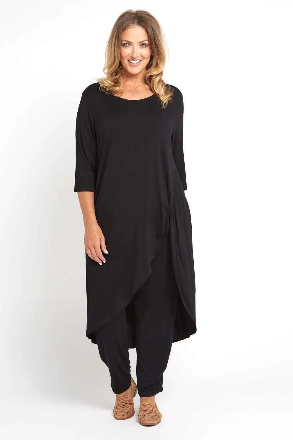 Ayana Tunic Top - Black