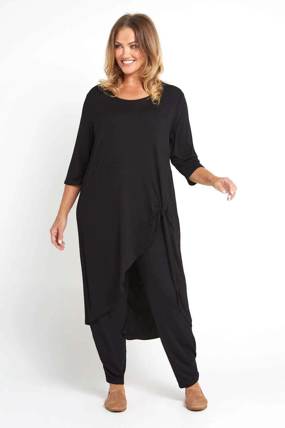 Ayana Tunic Top - Black