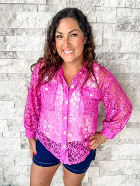 Bayside Breeze Blouse in Magenta (S-3XL)