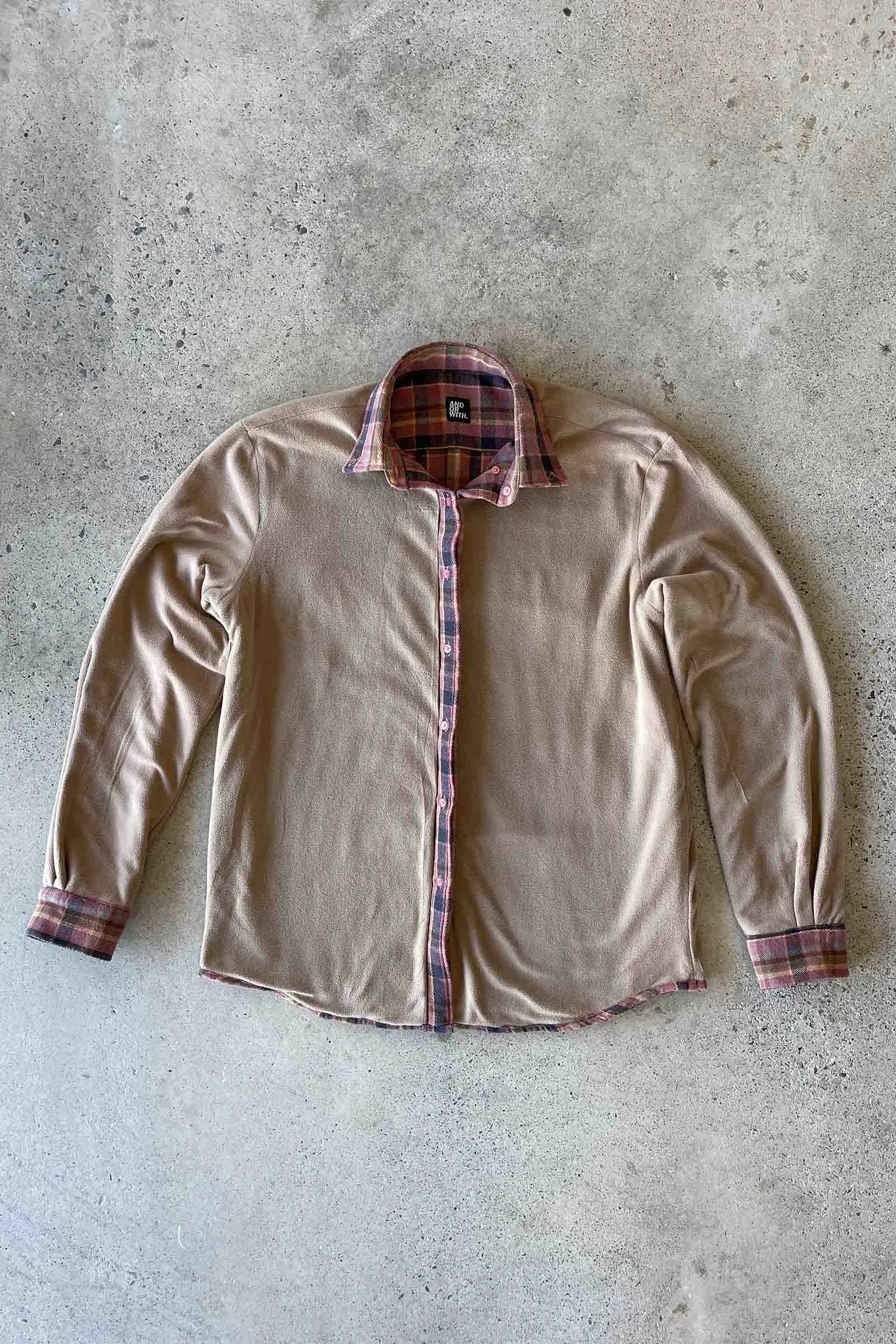 Beached Out Flanno Shacket Pink/Navy