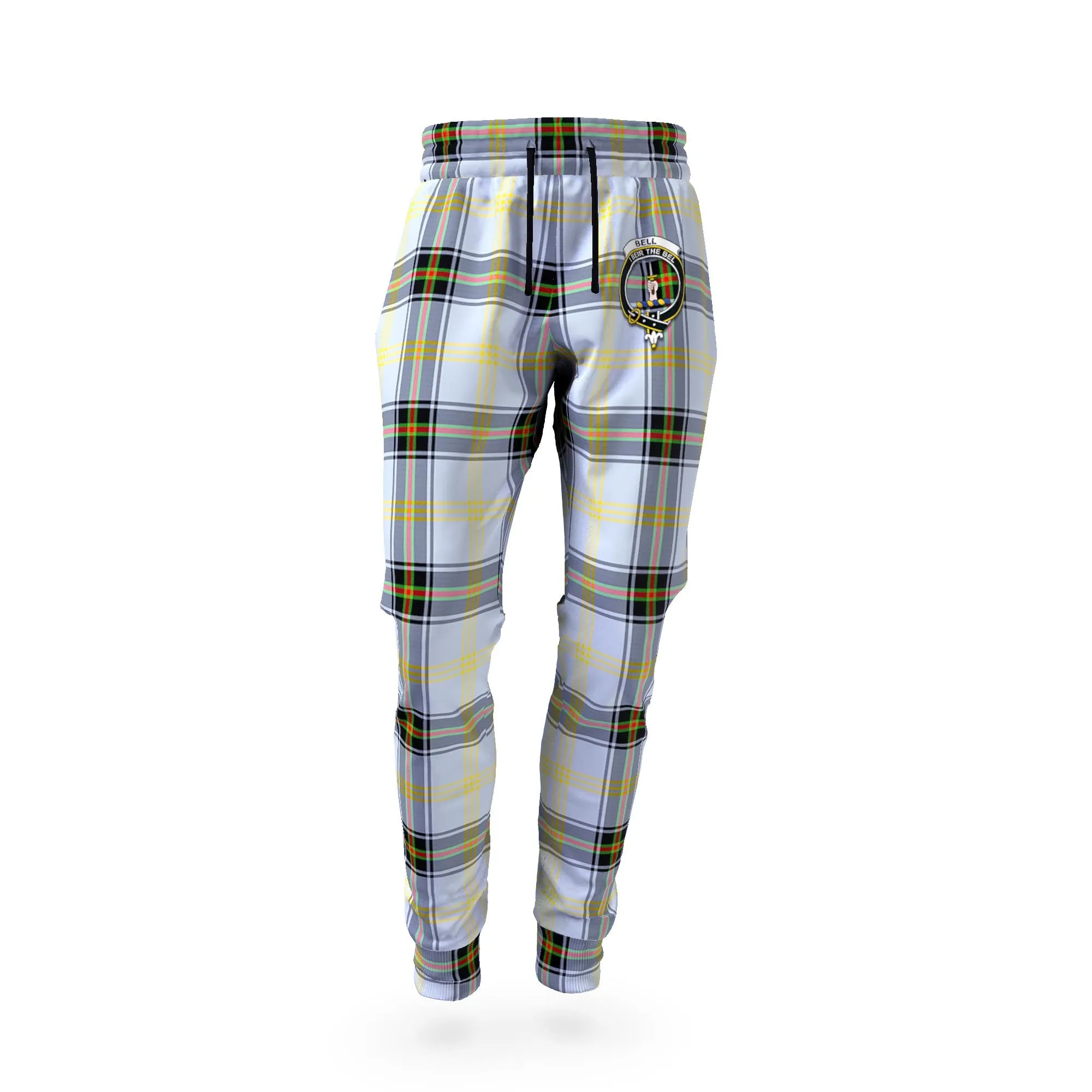 Bell Tartan Joggers Pants with Family Crest