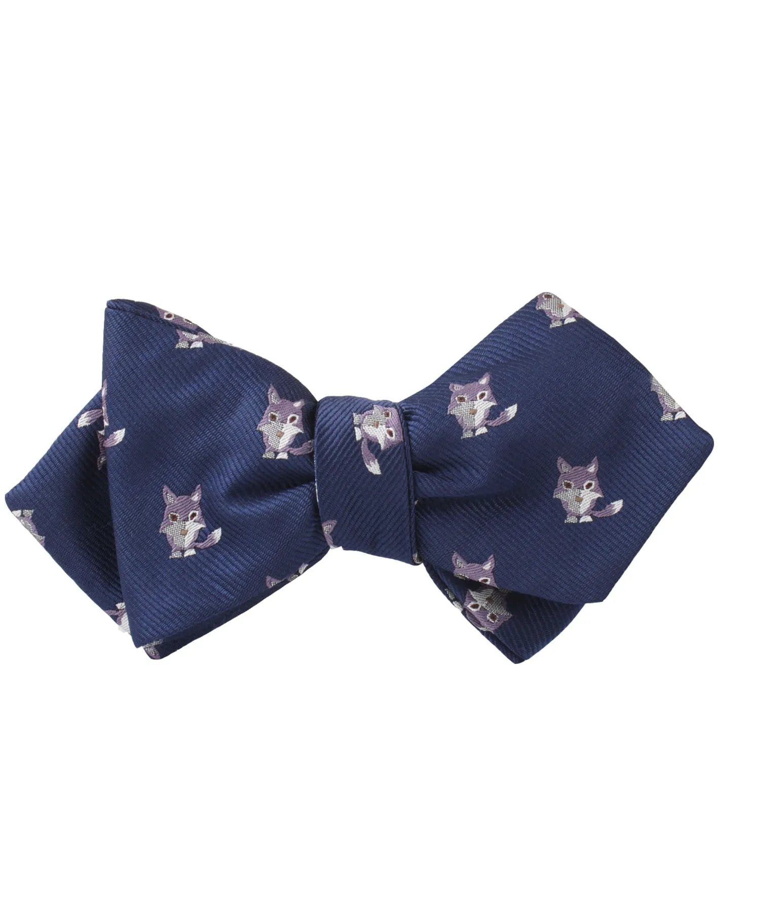 Bengal Wolf Diamond Self Bow Tie