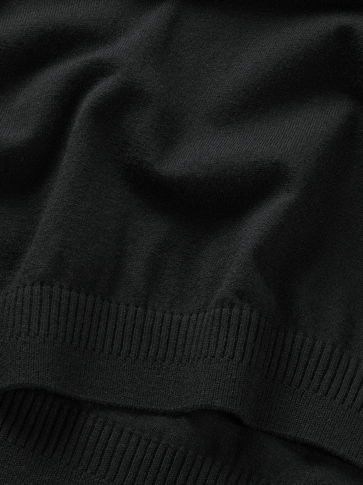 BLACK CASHMERE SILK T-SHIRT