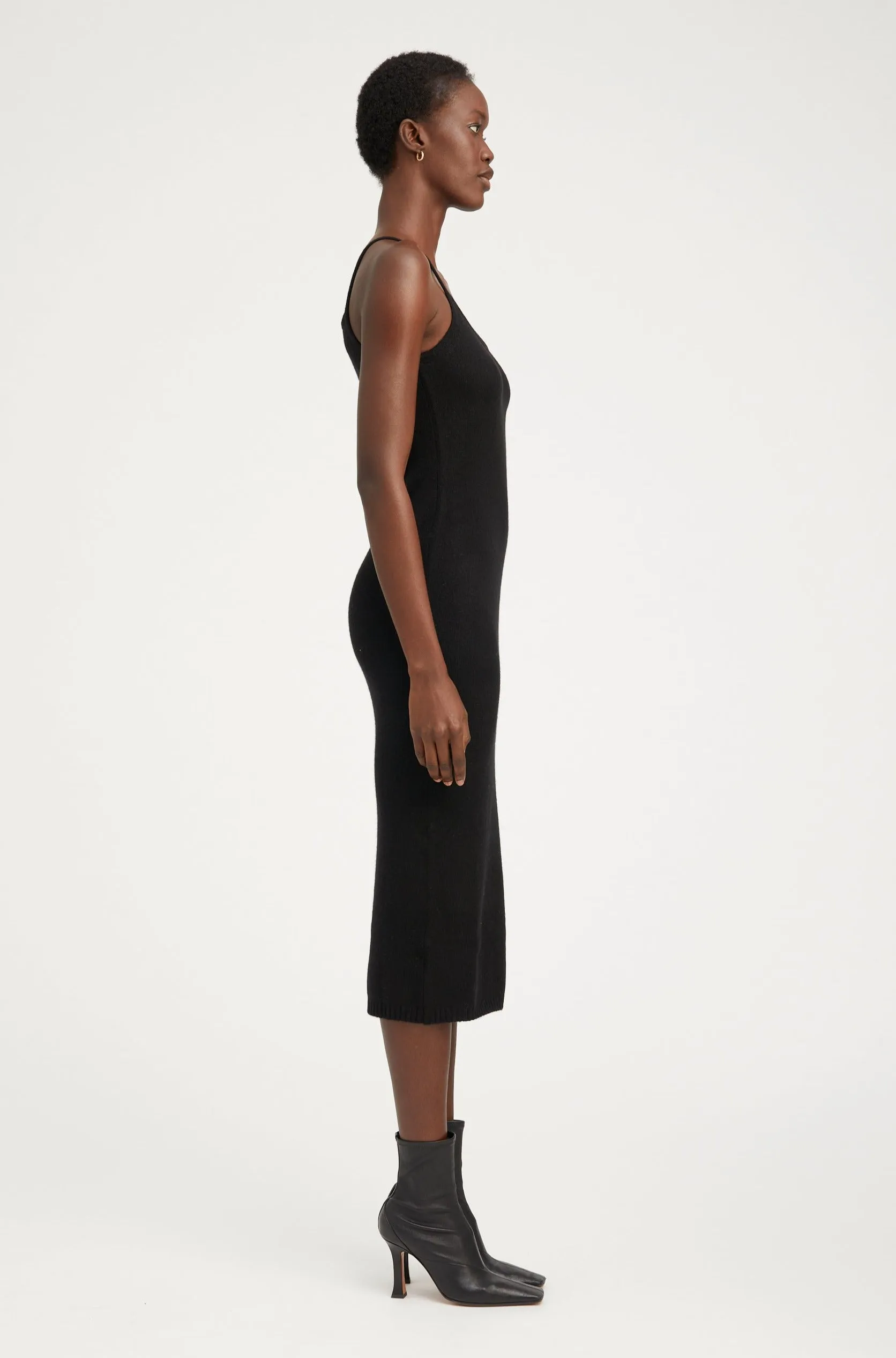 Black Cashmere Tank Dress