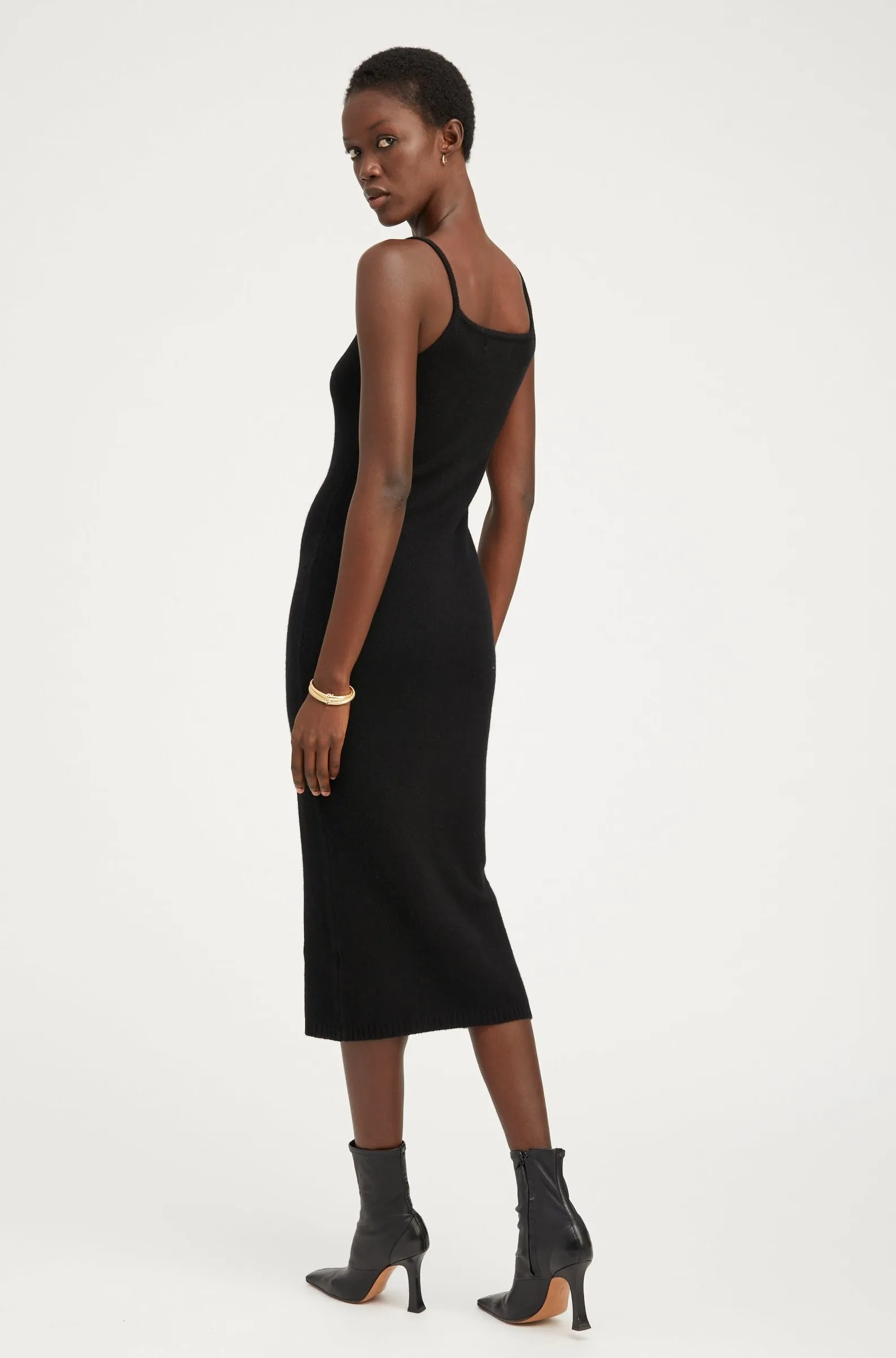 Black Cashmere Tank Dress