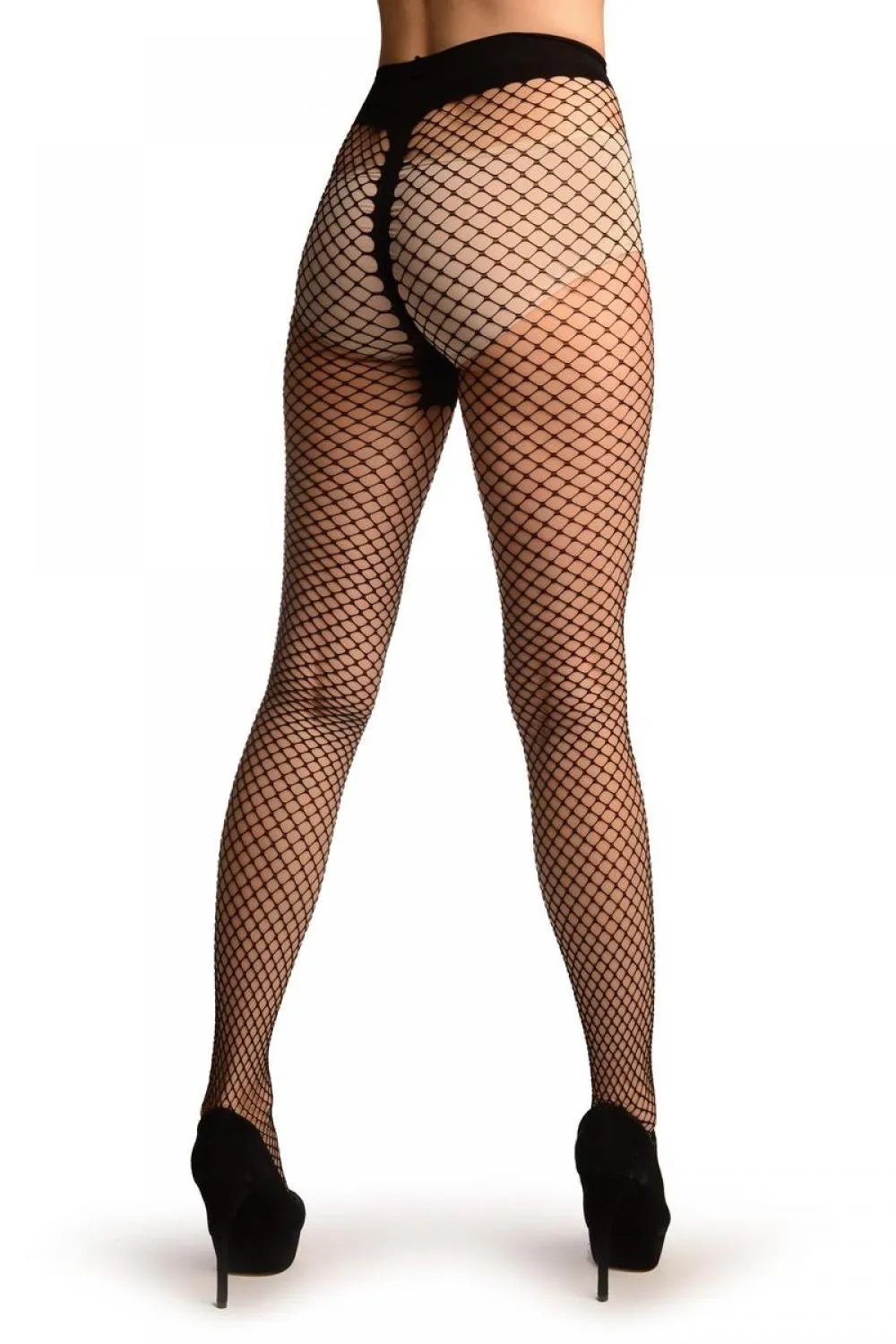 Black Medium Mesh Luxury Fishnet Tights