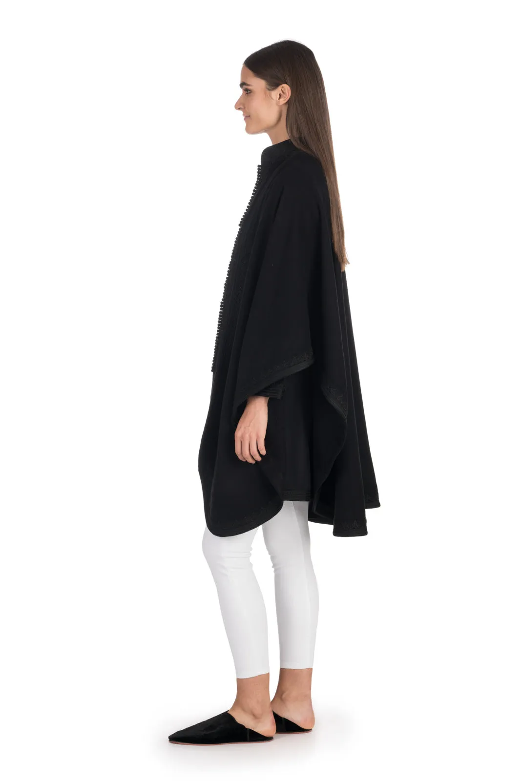 Black Moroccan Cashmere Cape