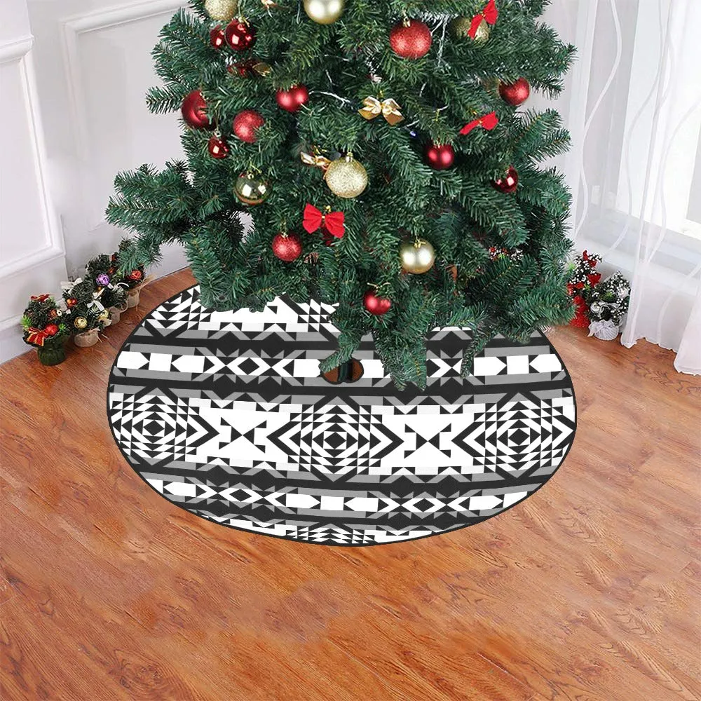 Black Rose Blizzard Christmas Tree Skirt 47" x 47"