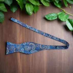 Blue Adriatic Paisley Bow Tie