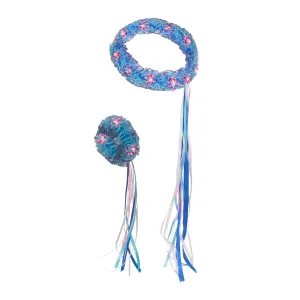 Blue Flower Wrap Headband   Twister