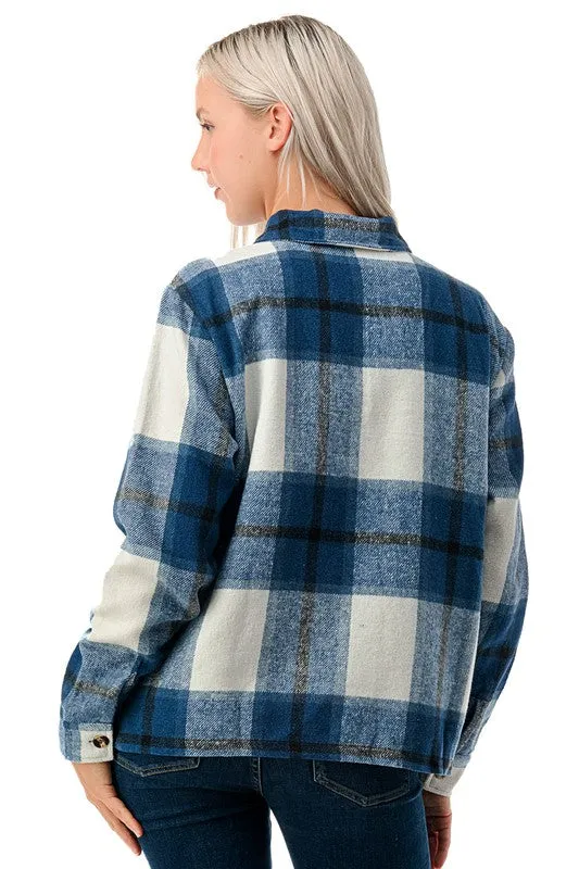 Blue Plaid Shacket