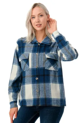 Blue Plaid Shacket