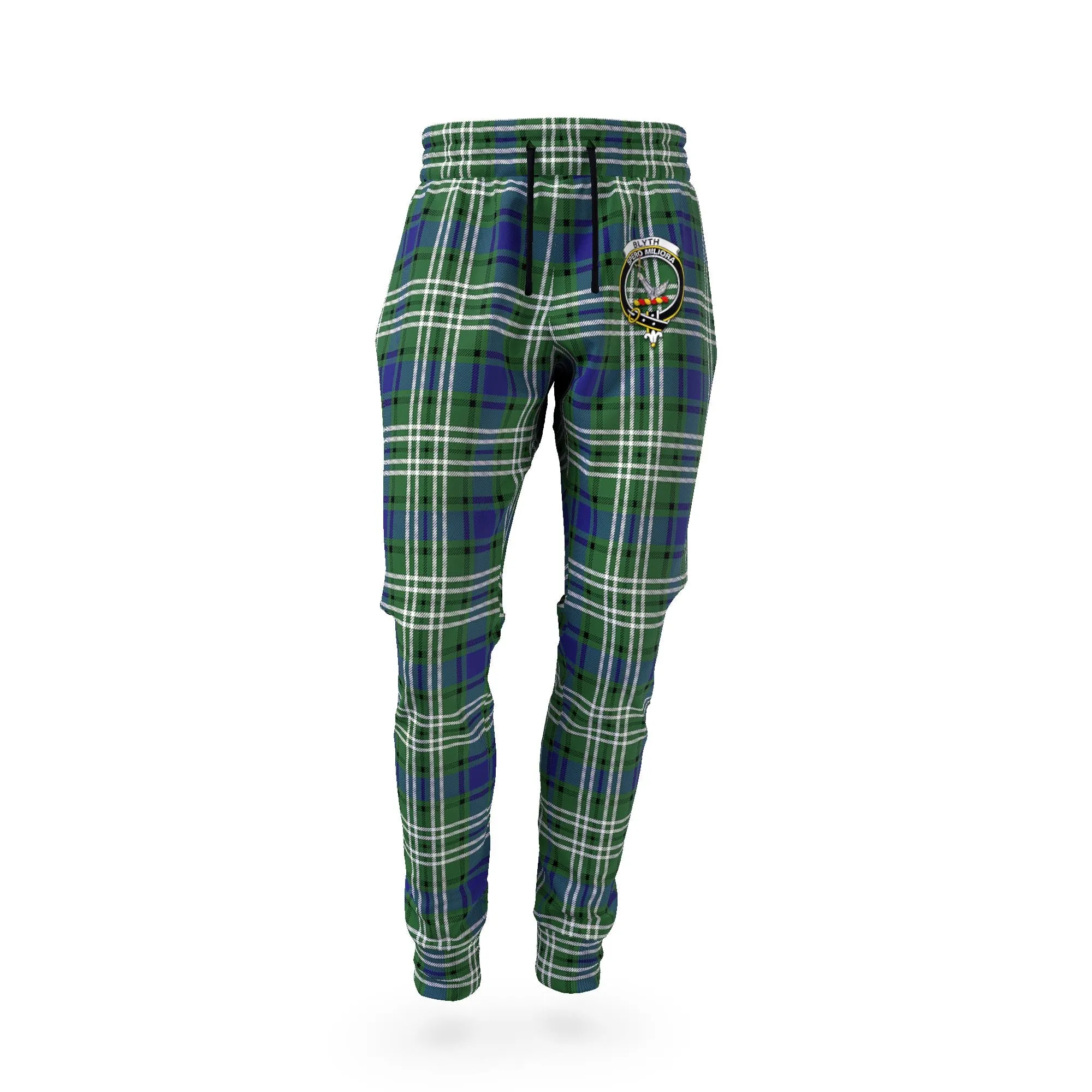 Blyth Tartan Joggers Pants with Family Crest