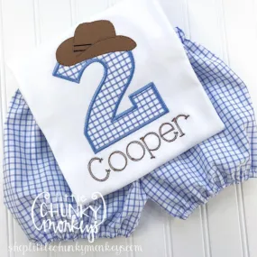 Boy Shirt - Cowboy Hat Birthday Shirt