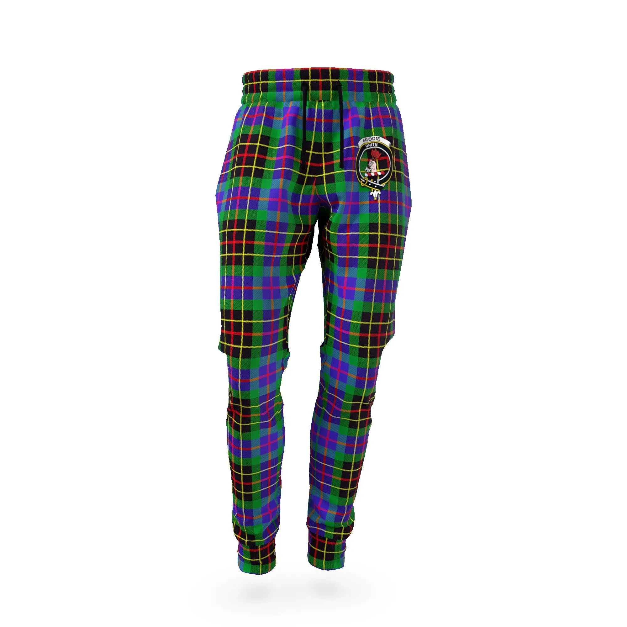 Brodie Hunting Modern Tartan Joggers Pants with Family Crest