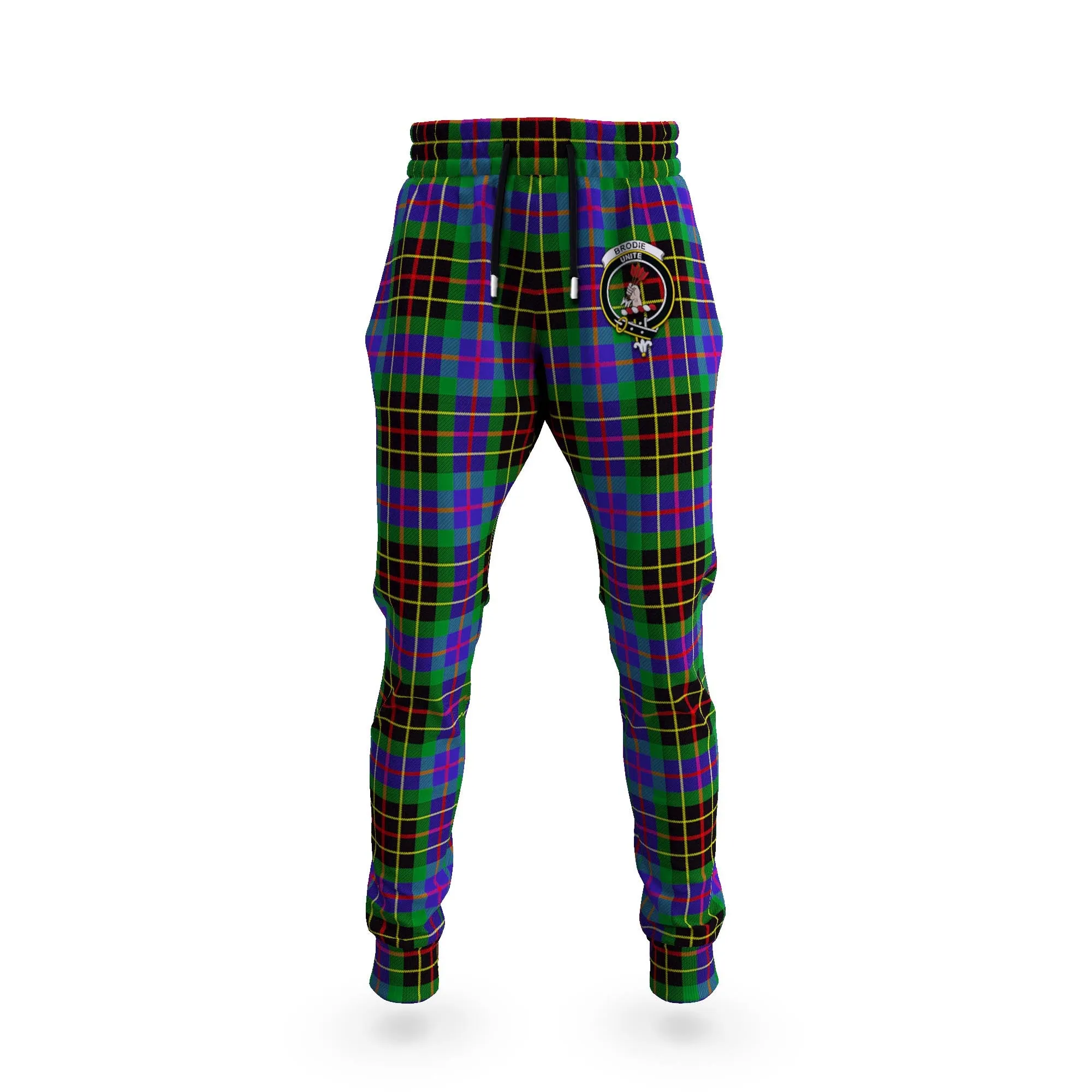 Brodie Hunting Modern Tartan Joggers Pants with Family Crest