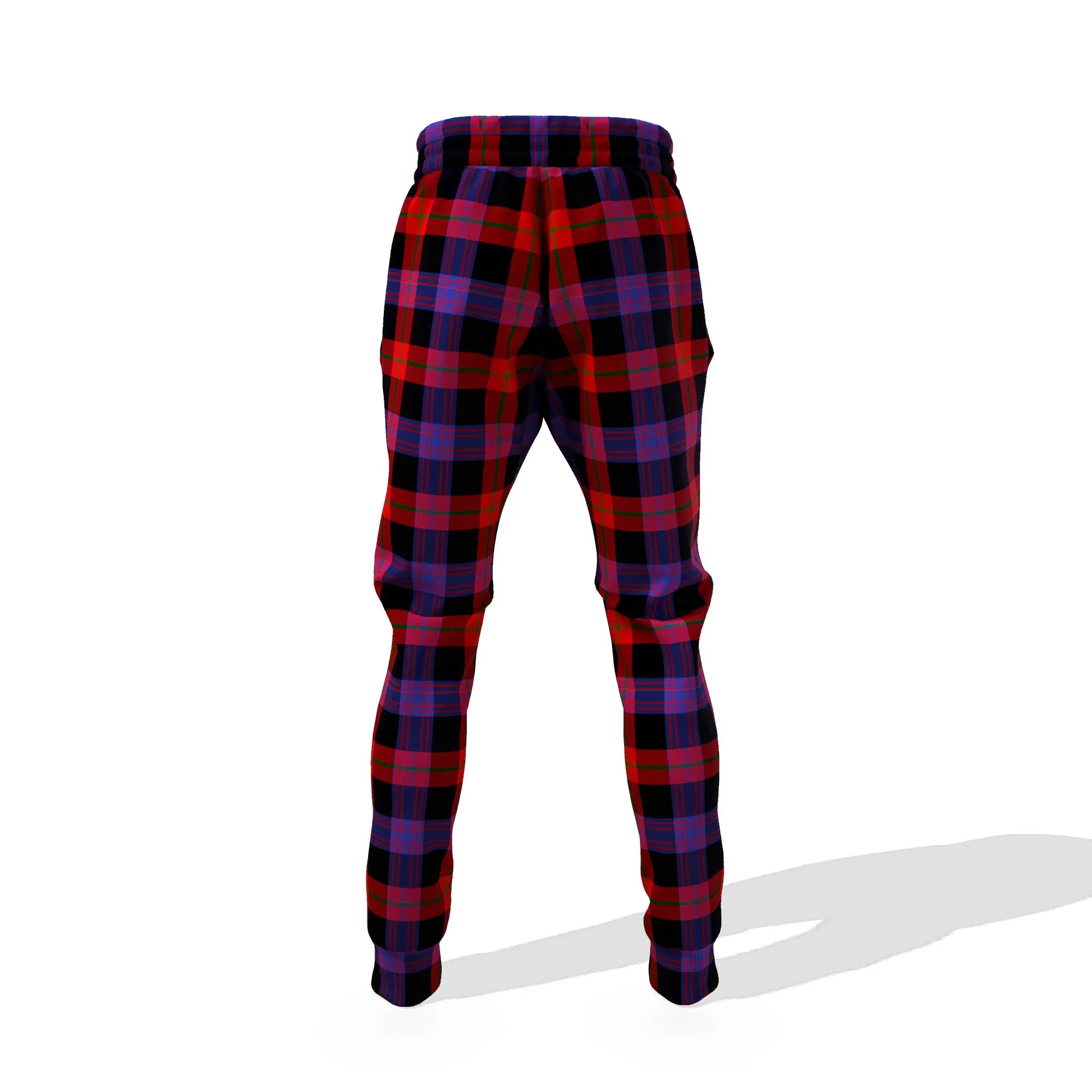 Broun Modern Tartan Joggers Pants with Family Crest