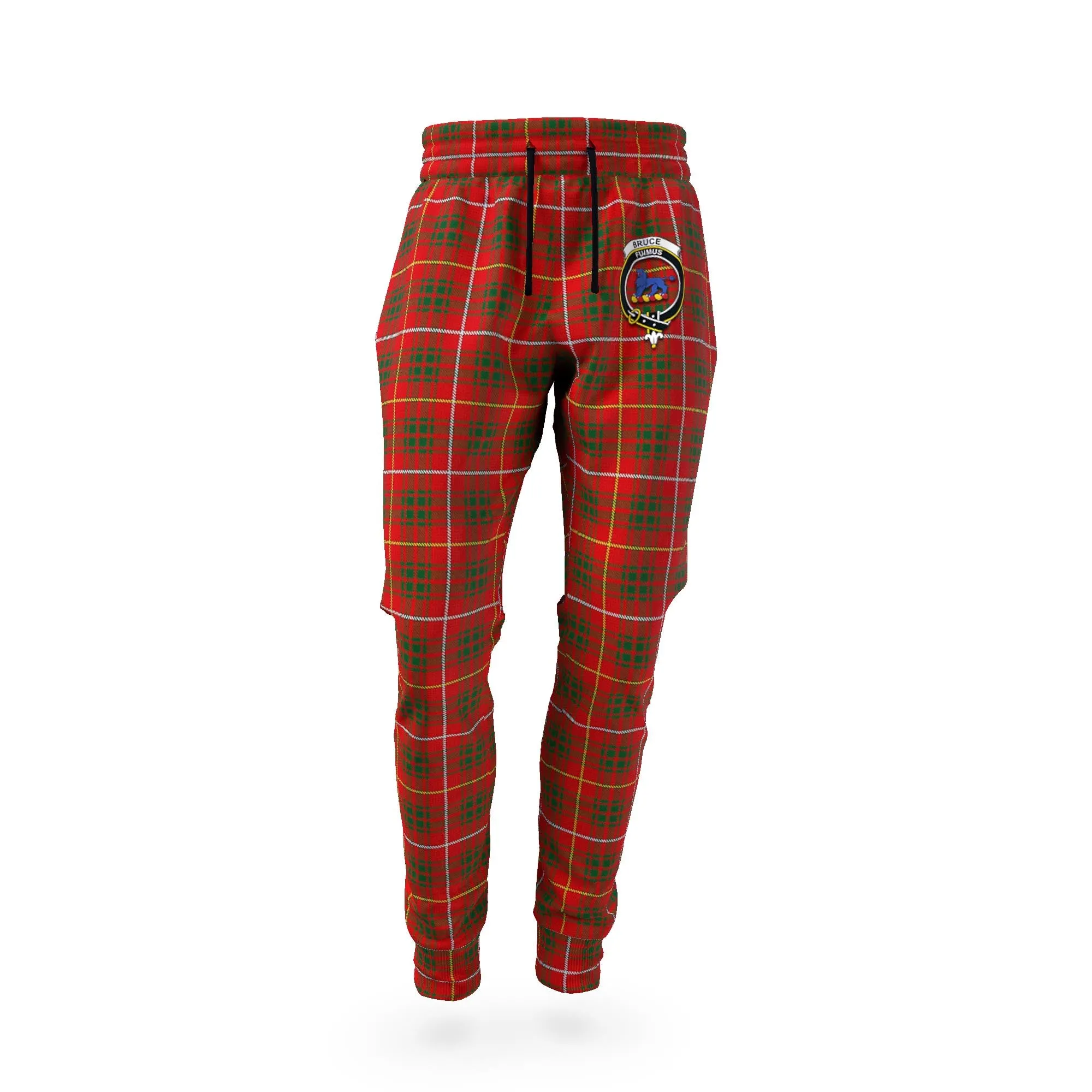 Bruce Tartan Joggers Pants with Family Crest