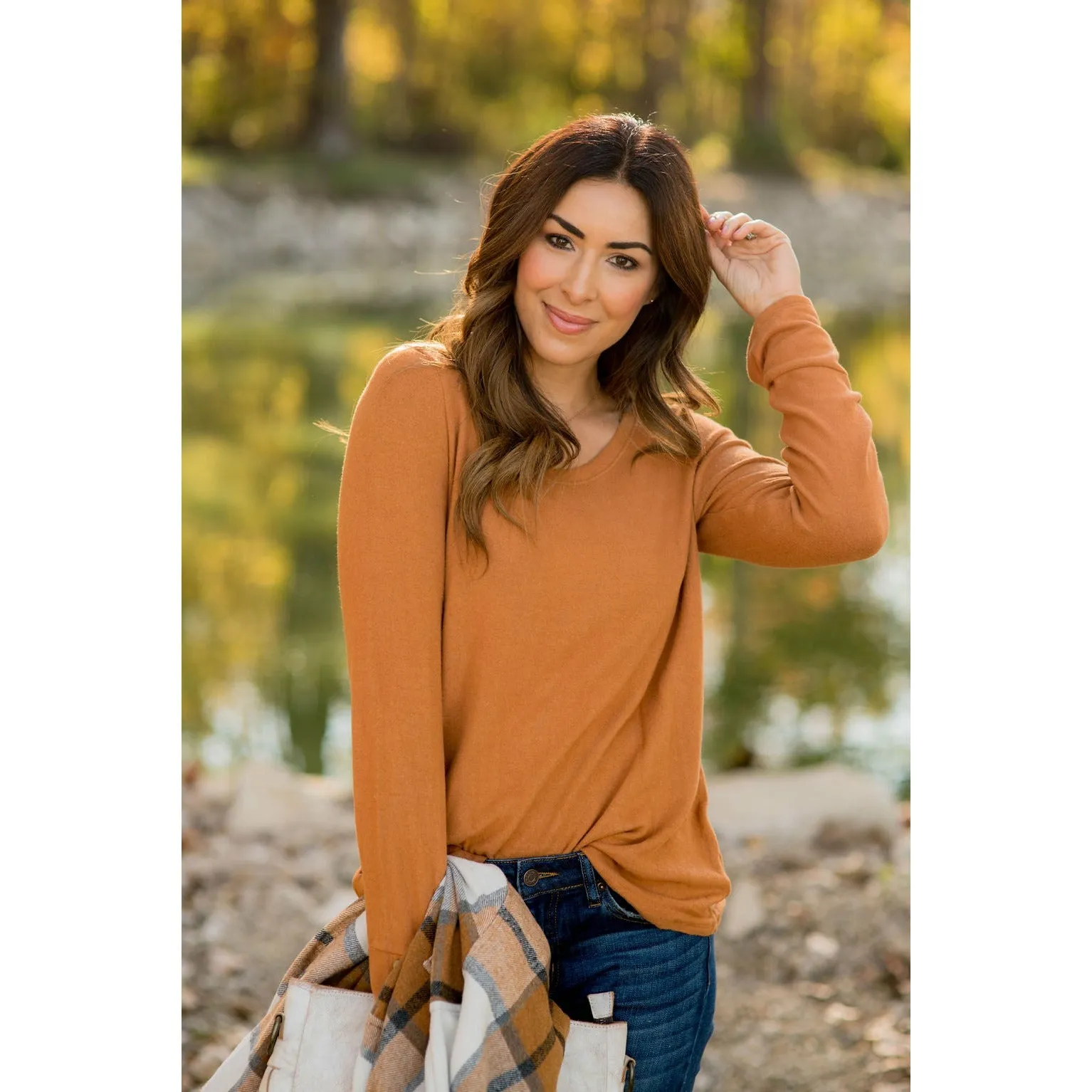 Button Cuff Long Sleeve Tee