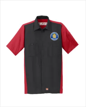 Cadillac Service Red Kap Short Sleeve Two-Tone Mechanic Shirt