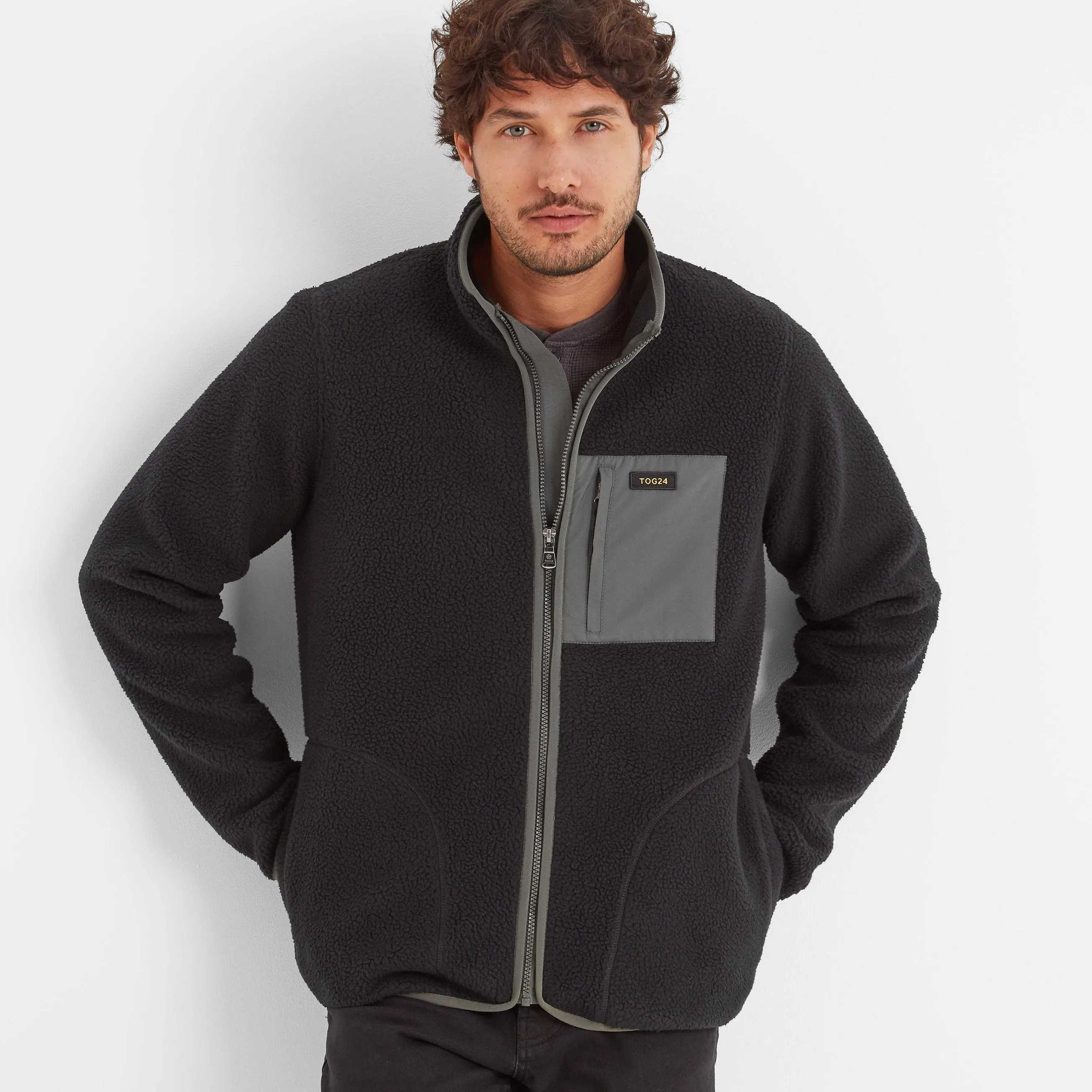 Cameron Mens Sherpa Fleece - Black