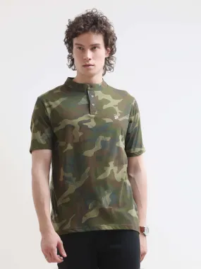 Camo Green Henley T-shirt