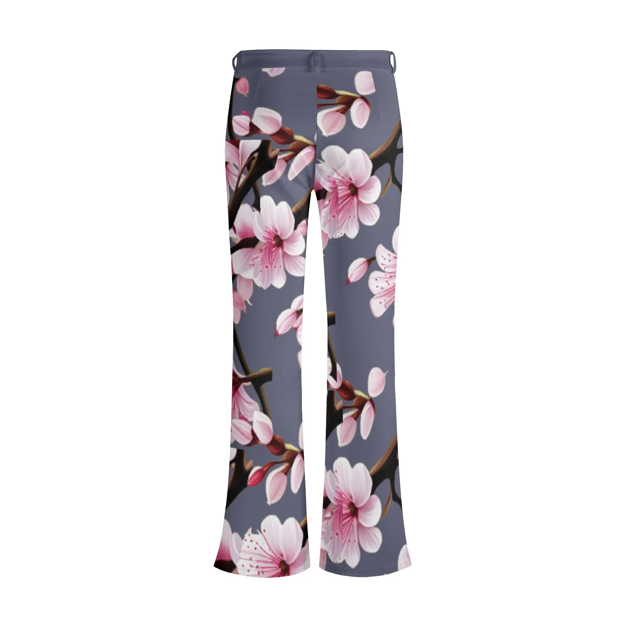 Cherry Blossom Womens Print Elegant Flare Pants - 3 colors