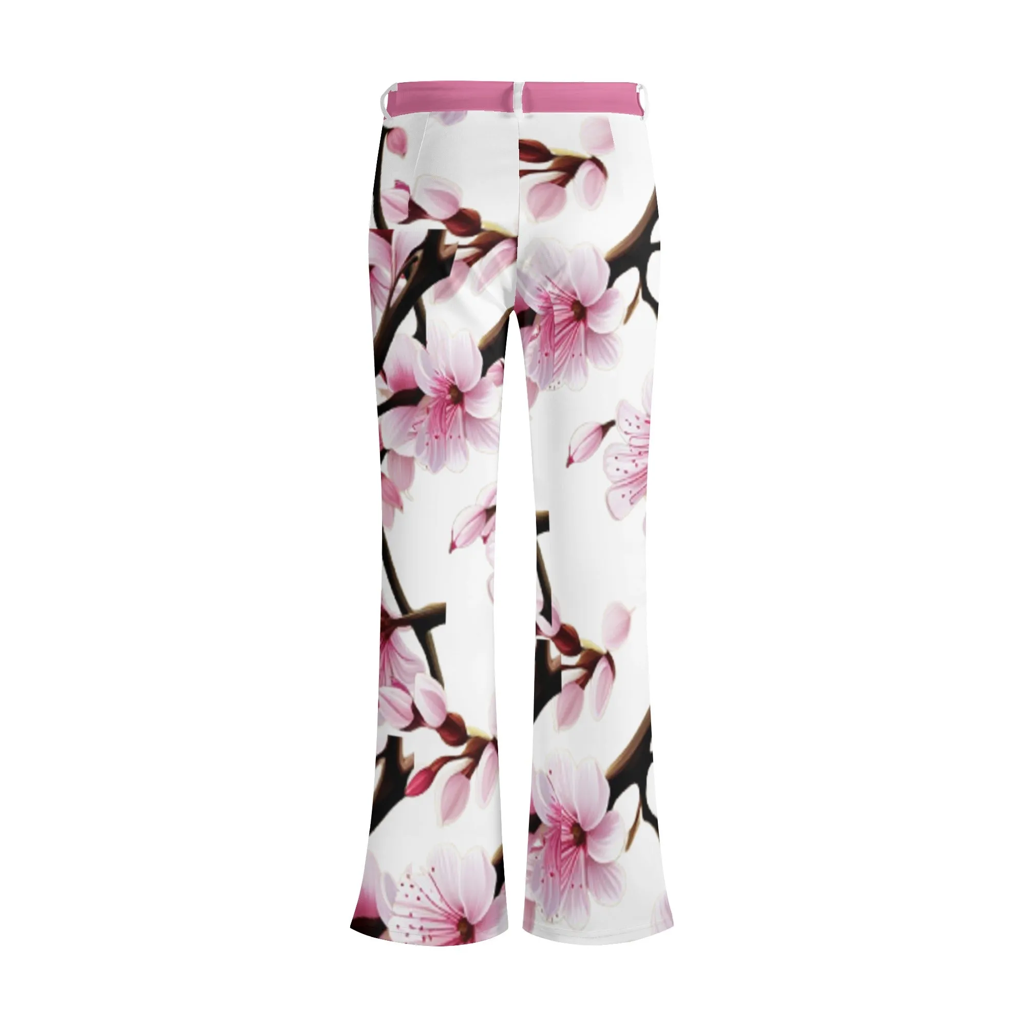 Cherry Blossom Womens Print Elegant Flare Pants - 3 colors