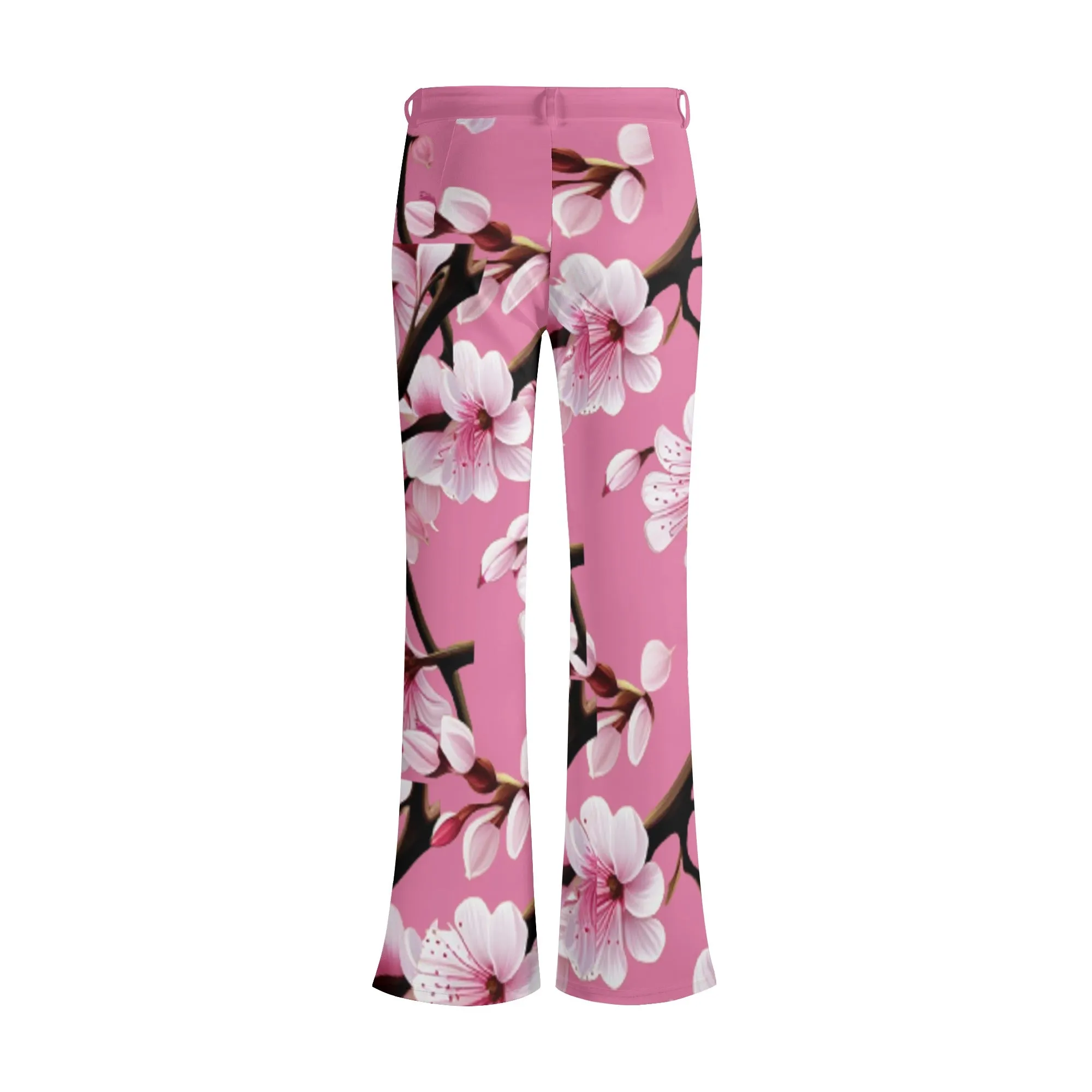 Cherry Blossom Womens Print Elegant Flare Pants - 3 colors