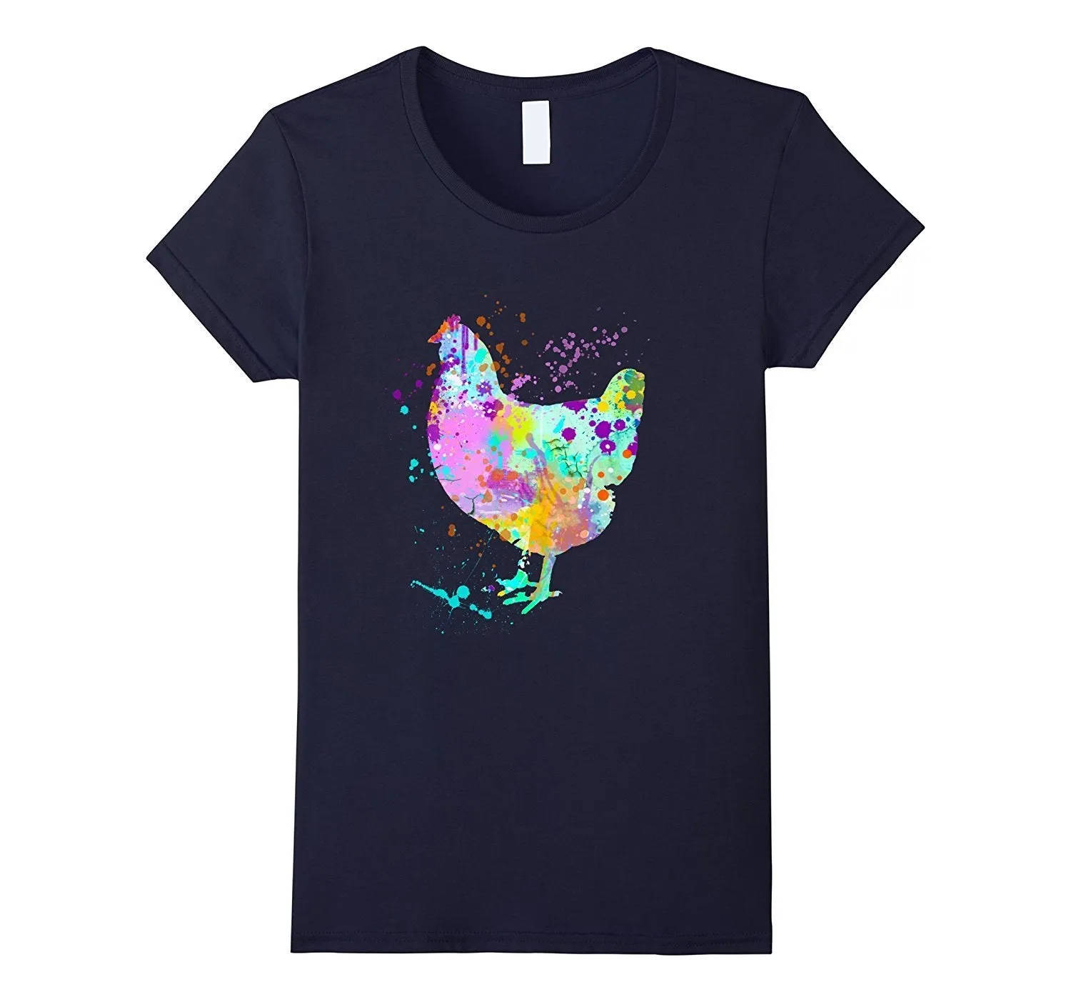 Chicken T-Shirt  Watercolor Splash Love Chickens Tee Shirt