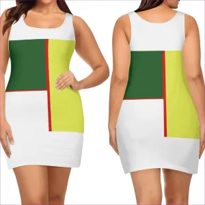 Color Block Astute Mini Vest Dress for Women