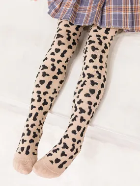 Copy of Girls Cotton Leopard Print Tights