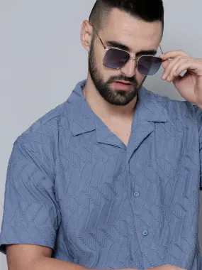 Creased Denim Blue Shirt