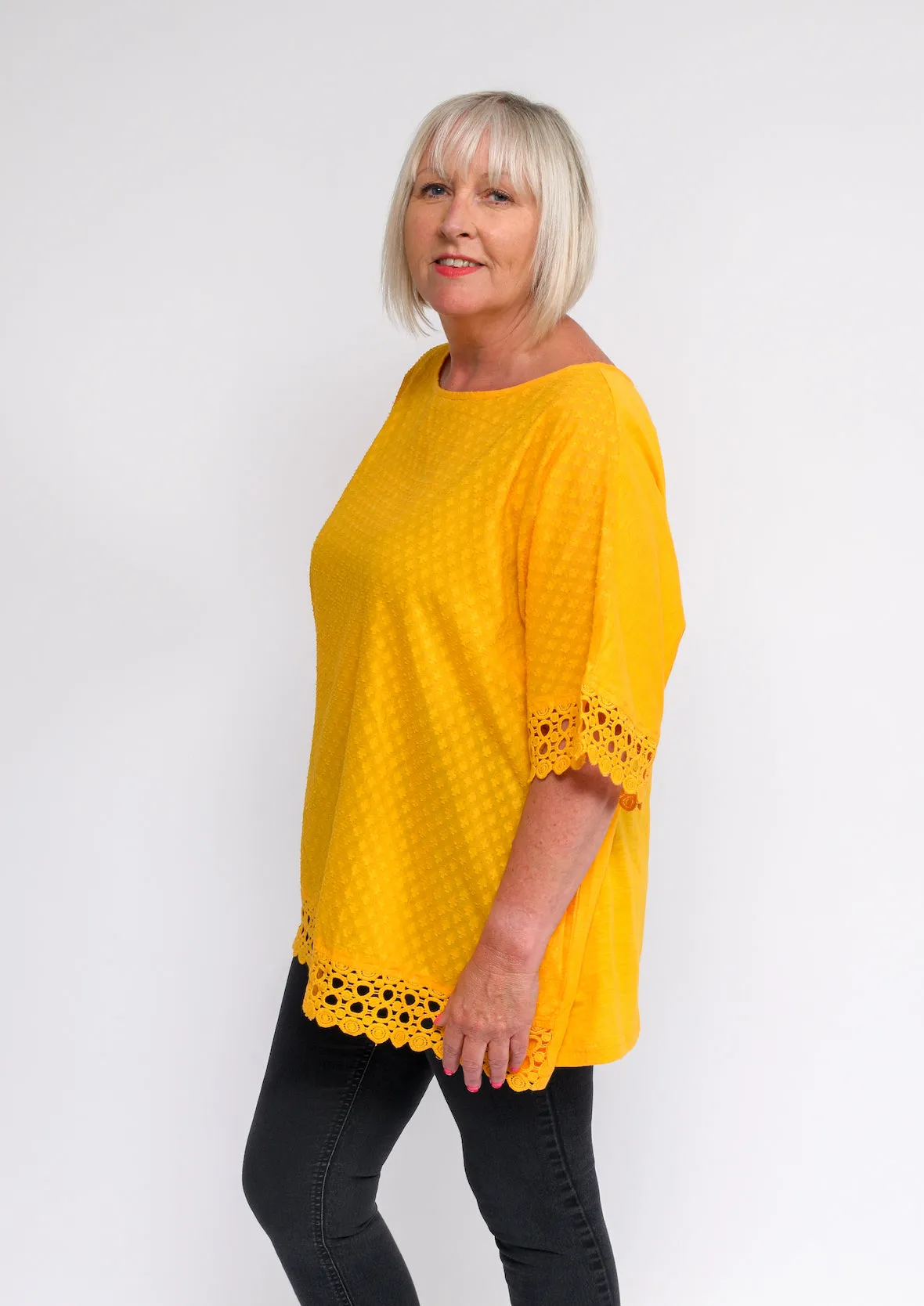 Crochet Trimmed Tunic Top