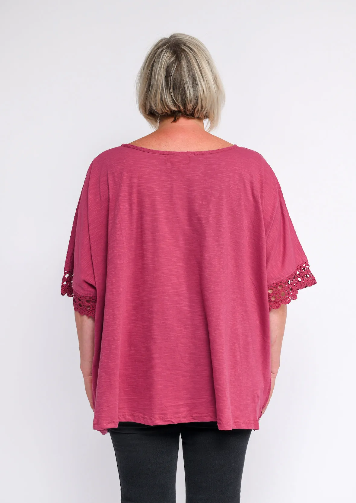 Crochet Trimmed Tunic Top