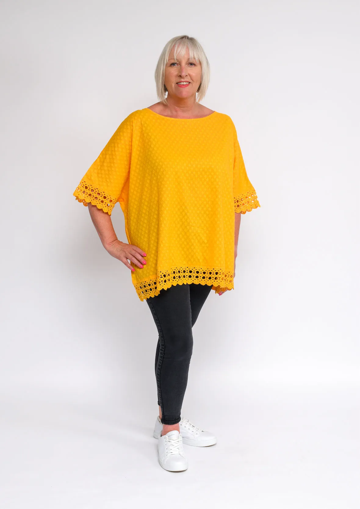 Crochet Trimmed Tunic Top